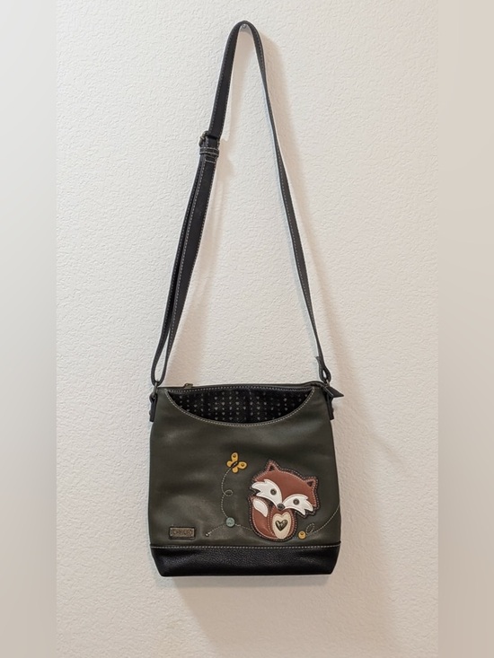 Chala Handbags - Chala olive green Fox messenger crossbody bag vegan leather. EUC